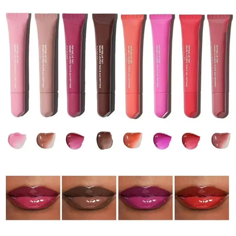 9 Colors Lip Glosses Plump Moisturizing Lip Glaze Essence Gel Oil Long Lasting Nourishing Lipstick Care Products for Women Girls