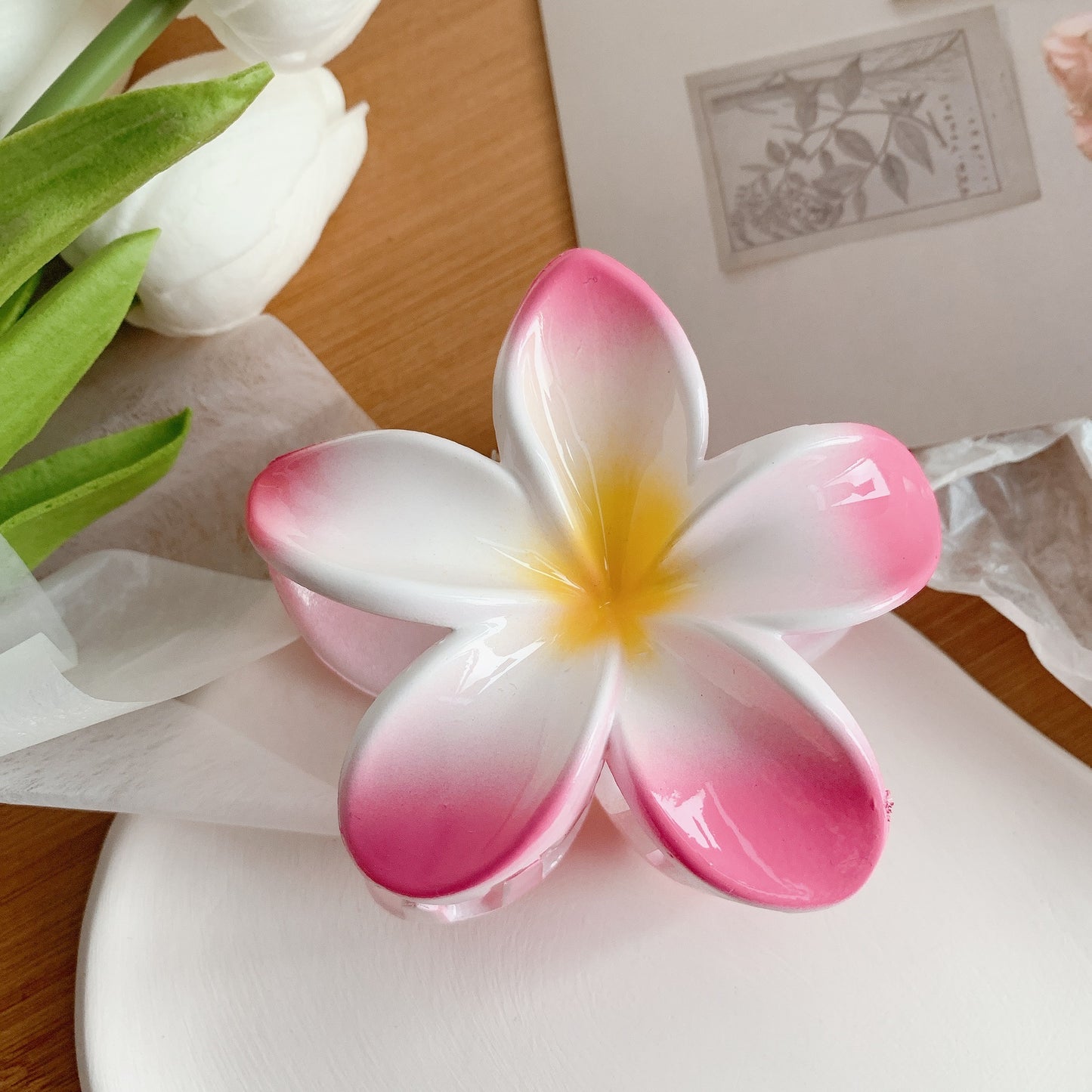 Plumeria Hair Clips