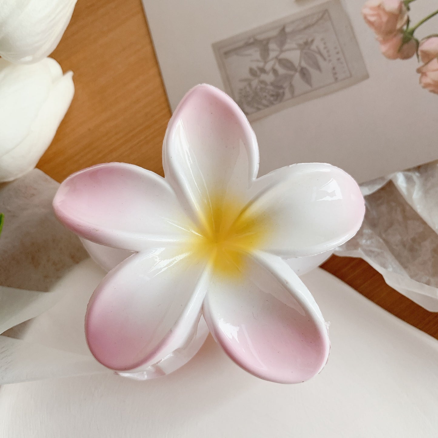 Plumeria Hair Clips